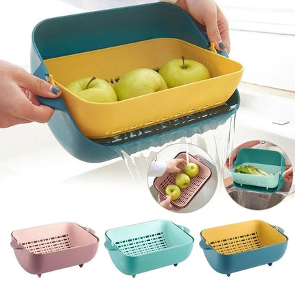 Double Layer Fruit & Vegetable Rinsing Bowl