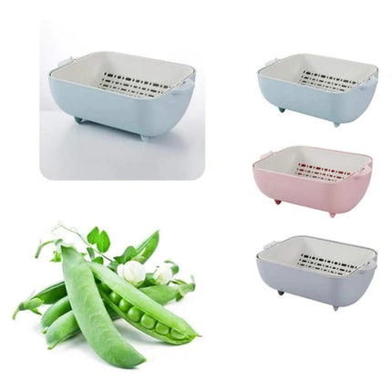 Double Layer Fruit & Vegetable Rinsing Bowl