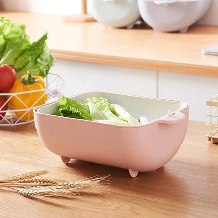 Double Layer Fruit & Vegetable Rinsing Bowl