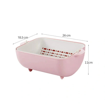 Double Layer Fruit & Vegetable Rinsing Bowl